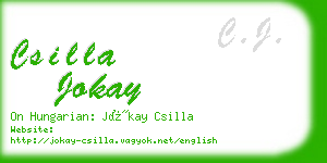 csilla jokay business card